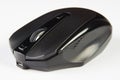 Black optical computer mouse Royalty Free Stock Photo