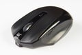 Black optical computer mouse Royalty Free Stock Photo