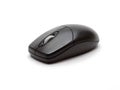 Black optical computer mouse Royalty Free Stock Photo