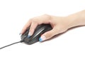 Black optical mouse Royalty Free Stock Photo