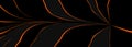 Black and orange abstract background with fluid dynamic glowing lines.