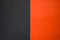 Black and orange equally divided background