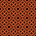 Black and orange gingham seamless pattern. Texture from rhombus squares for - plaid, tablecloths, clothes, shirts Royalty Free Stock Photo