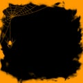 Black and orange half tone background with spider Royalty Free Stock Photo