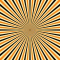 Black and orange radial rays, vector background