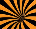 Black and orange tunnel. optical illusion Royalty Free Stock Photo