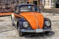 Black and orange vintage Volkswagen Beetle Royalty Free Stock Photo