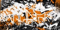 Black And Orange And White Abstract Hip Hop Street Art Graffiti Style Urban Calligraphy Vector Illustration Background Art