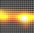 Black orange yellow rounded mosaic background over white square Royalty Free Stock Photo