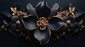 Black orchid flower