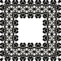 Black ornament pattern on white background