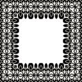 Black ornament pattern on white background