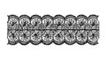 Black Ornamental Lace Border Texture, vector design Generative AI Royalty Free Stock Photo