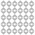 Black Ornaments Aztecs on White Pattern Texture Royalty Free Stock Photo