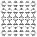 Black Ornaments Aztecs on White Pattern Texture