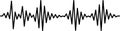 Black oscillating sound waves are visualizing audio signal, music wave, radio signal frequency and digital voice tune
