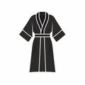 Chic Illustration Of Black Robe On White Background