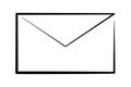 Black outline envelope letter mail simple vector image Royalty Free Stock Photo