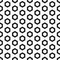 Black outline hexagons. Vector seamless pattern