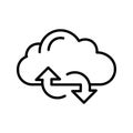 Cloud with circular arrows symbol exchange sync Royalty Free Stock Photo