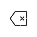Backspace icon. Delete icon. Cut icon.