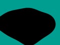 black oval speech bubble text space form with double frame on white