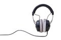 Black over ear headphone isolated Royalty Free Stock Photo