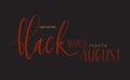 Black owned business month August lettering. African american visibility promotion banner template.