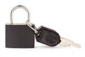 Black padlock with a keys Royalty Free Stock Photo