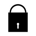Black padlock locked and unlocked lock web icon on white background Royalty Free Stock Photo