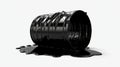 Black paint barrel isolated on white background Royalty Free Stock Photo