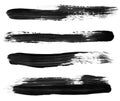 Black Paint Brush Strokes Royalty Free Stock Photo