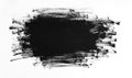 Black paint brush strokes texture isolated on white background Royalty Free Stock Photo