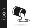 Black Paint bucket icon isolated on white background. Vector Royalty Free Stock Photo