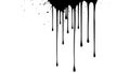 Black Paint Drips and Splatters Vector Illustration Royalty Free Stock Photo