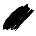 Free hand brush stroke black vector icon. Hand drawn grunge style isolated element Royalty Free Stock Photo