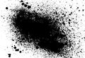 Black paint, ink splash, brushes ink droplets, blots. Black ink splatter background, isolated on white. Vector illustration. Royalty Free Stock Photo