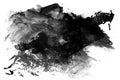 Black paint smeared on white Royalty Free Stock Photo
