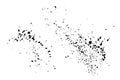 Black paint splatter isolated. Vector texture set Royalty Free Stock Photo