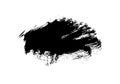 Black paint vector brush stroke isolated on white background. Vector ink illustration, dry dirty smear. Grunge paint brushstroke Royalty Free Stock Photo