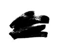 Black paint vector brush stroke isolated on white background. Vector ink illustration, dry dirty smear. Grunge paint brushstroke Royalty Free Stock Photo