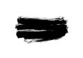 Black paint vector brush stroke isolated on white background. Vector ink illustration, dry dirty smear. Grunge paint brushstroke Royalty Free Stock Photo