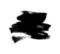 Black paint vector brush stroke isolated on white background. Vector ink illustration, dry dirty smear. Grunge paint brushstroke Royalty Free Stock Photo