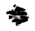 Black paint vector brush stroke isolated on white background. Vector ink illustration, dry dirty smear. Grunge paint brushstroke Royalty Free Stock Photo