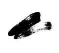 Black paint vector brush stroke isolated on white background. Vector ink illustration, dry dirty smear. Grunge paint brushstroke Royalty Free Stock Photo