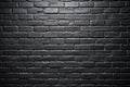 Urban Edge: Black Painted Brick Wall Texture - Generative AI Royalty Free Stock Photo
