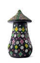 Black painted pottery table lamp