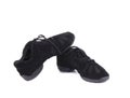 Black pair of dance shoes.