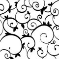 Black Paisley Outline Pattern on White Isolated. Illustration of Ironwork Design for Gate and Window Grill. Creative