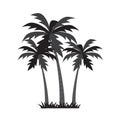 Black Palms tree icons